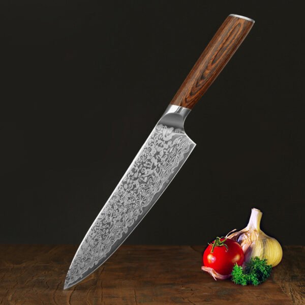 Damascus Leather Steel Kitchen Stainless Steel Kitchen Knife - Image 5