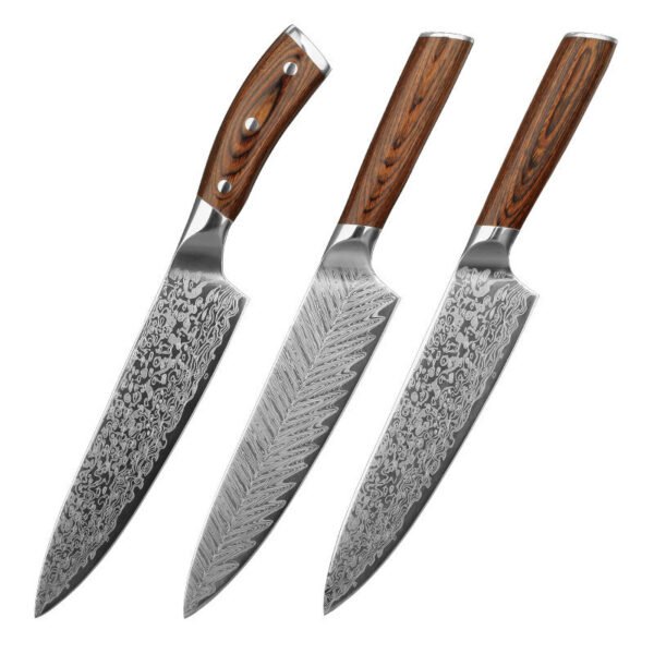 Damascus Leather Steel Kitchen Stainless Steel Kitchen Knife - Image 2