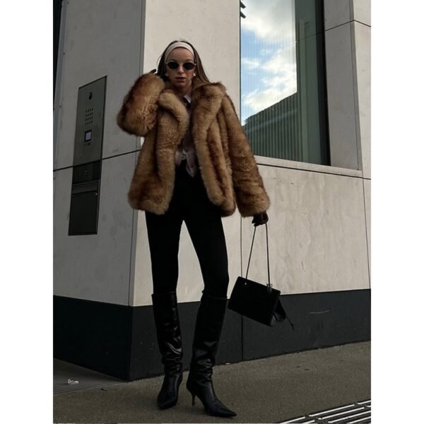 Street Fur Coat Short Women's Top Warm - Image 3