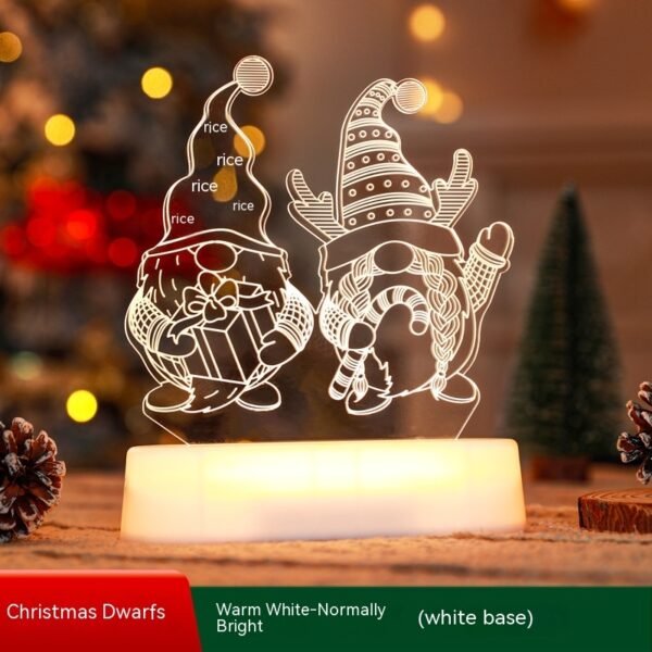 Christmas Decoration 3D Lamp Acrylic LED Night Lights New Year Valentines Day Christmas Kids Gift Christmas Ornaments - Image 5