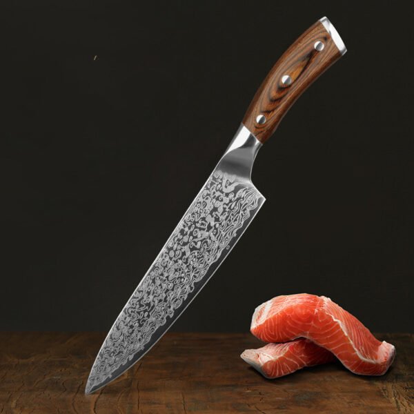 Damascus Leather Steel Kitchen Stainless Steel Kitchen Knife - Image 3