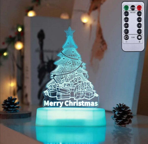 Christmas Decoration 3D Lamp Acrylic LED Night Lights New Year Valentines Day Christmas Kids Gift Christmas Ornaments - Image 3